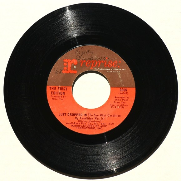 The First Edition Just Dropped In/Shadow In The Corner Of 45 rpm Vinyl 7" Record - Picture 2 of 9